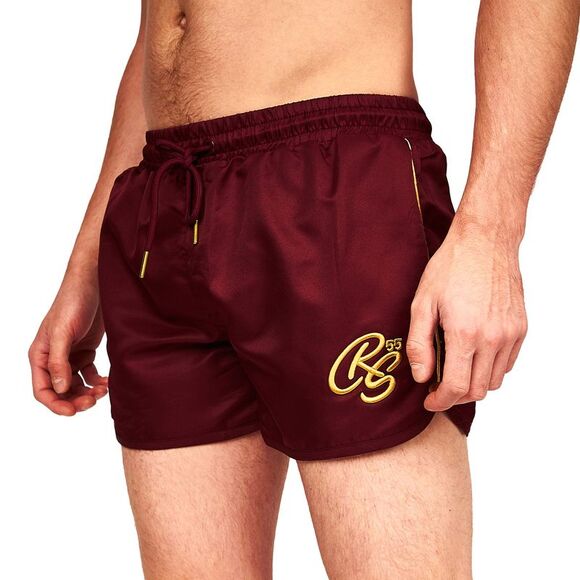 Crosshatch Mens Royalties Swim Shorts / Deep Red - Picture 1 of 3